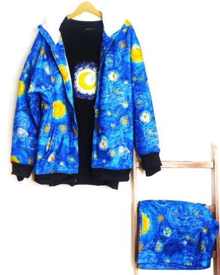 هودی و شلوارک شب پر ستاره